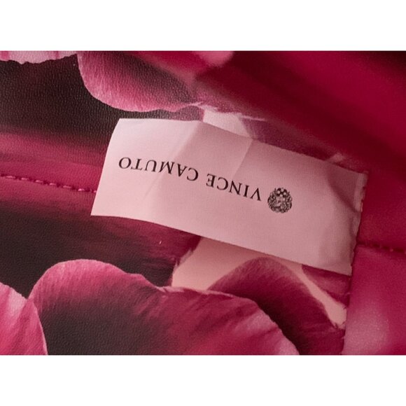 New Vince Camuto Pink Fuscia Tote Bag With Gold Logo & Magnetic Closure Snap - Picture 4 of 13
